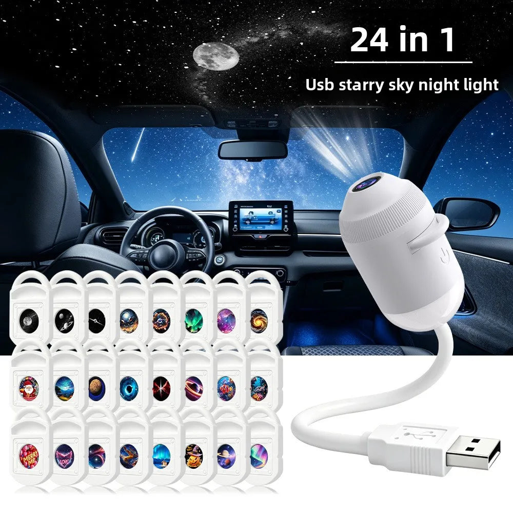 Galaxy Star Projector with 24 interchangeable scene discs
